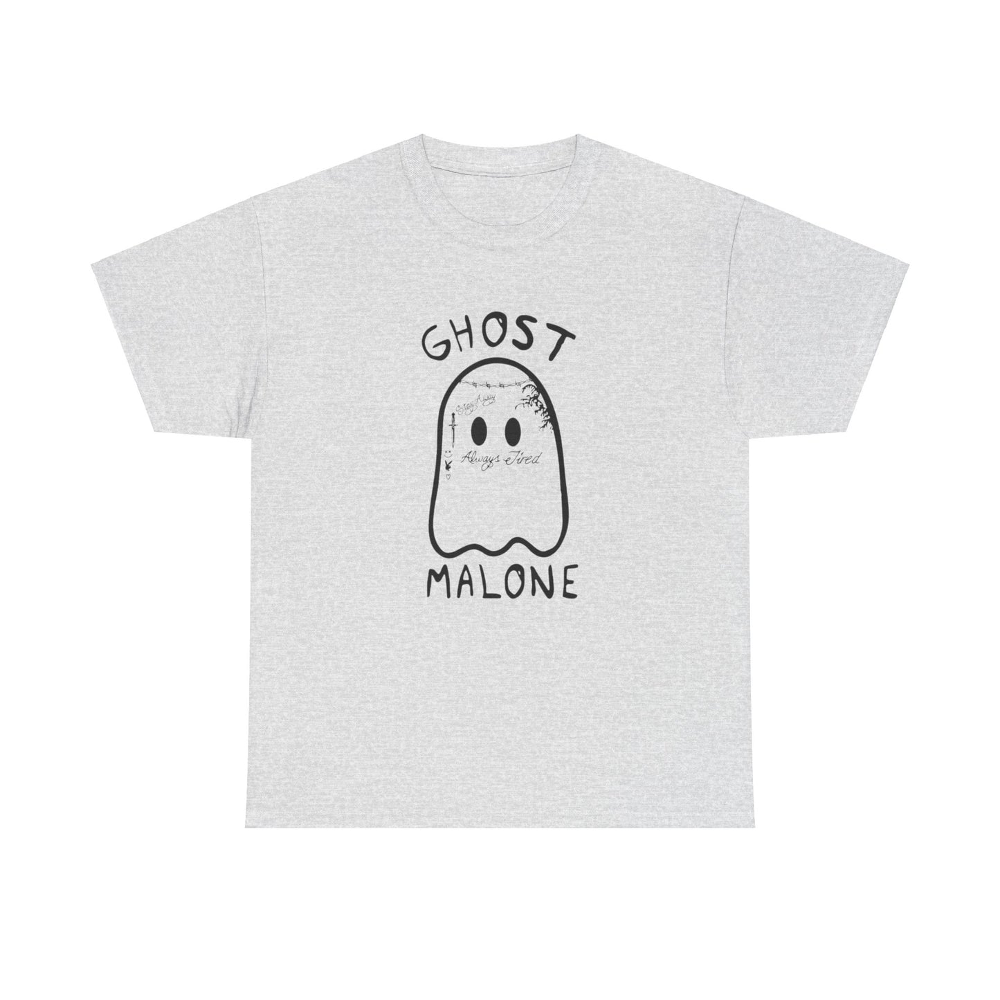 Ghost Malone Fun tattoo halloween shirt Unisex Heavy Cotton Tee