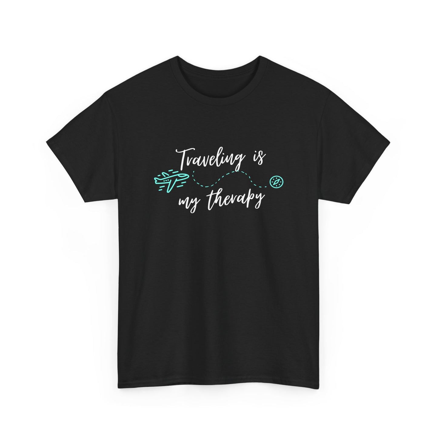 Traveling is my therapy Unisex Heavy Cotton Tee