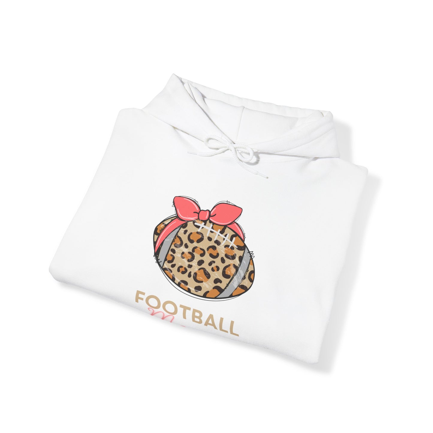 Cheetah print Football Mama Unisex Heavy Blend™ Hooded Sweatshirt