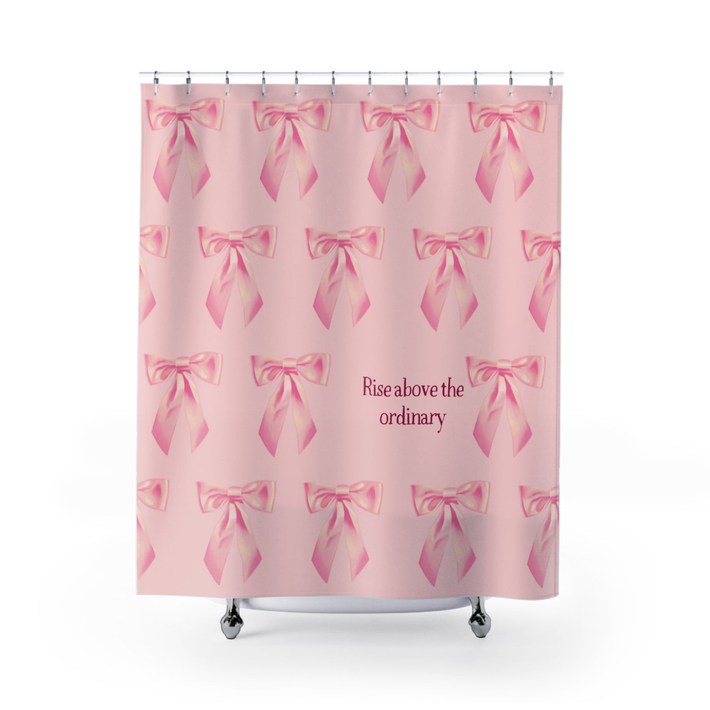 Pink Bow Coquette Shower Curtains Rise Above the ordinary Girly Bathroom decor