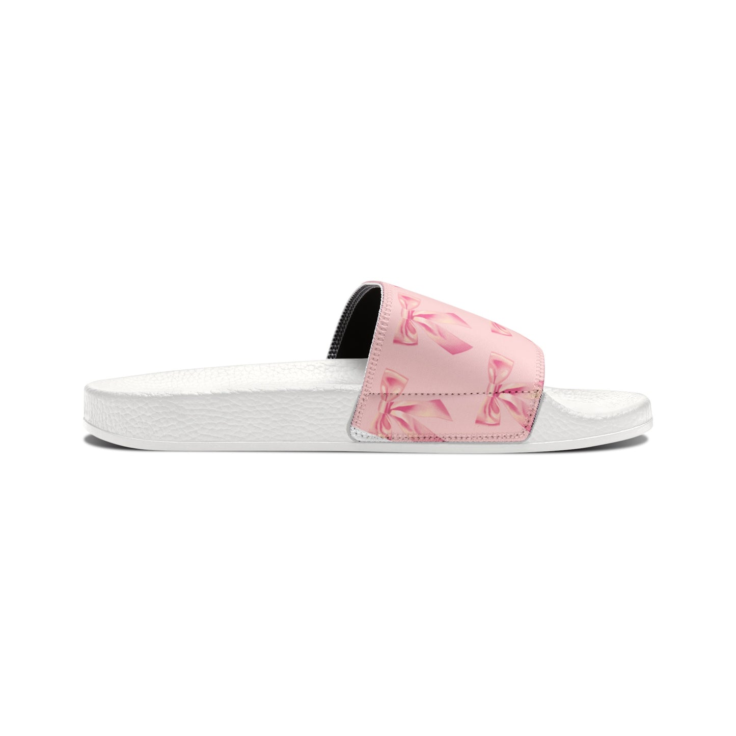 Coquette Pink Bow Women's PU Slide Sandals