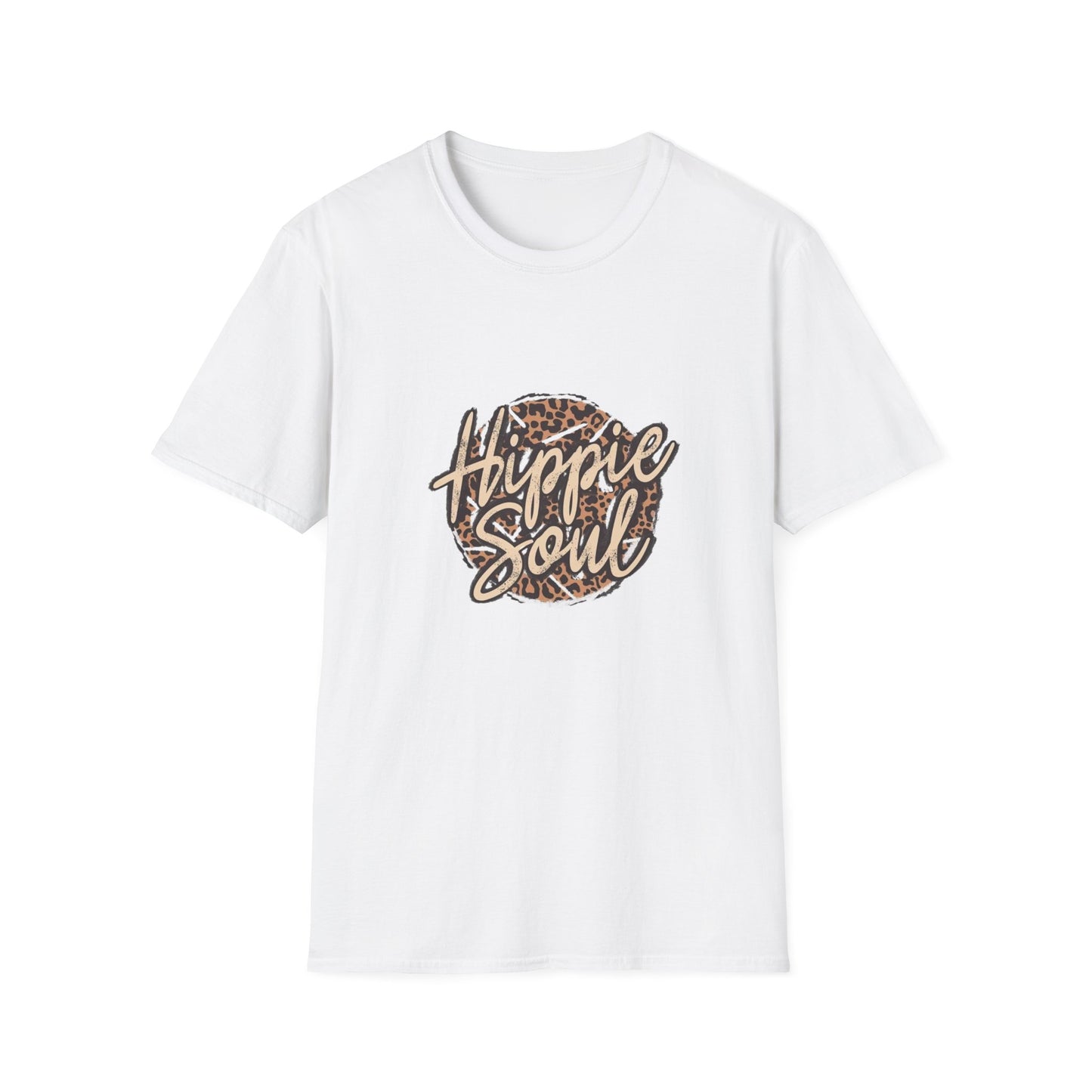 Hippie soul leopard womens gift for her cowgirl Unisex Softstyle T-Shirt