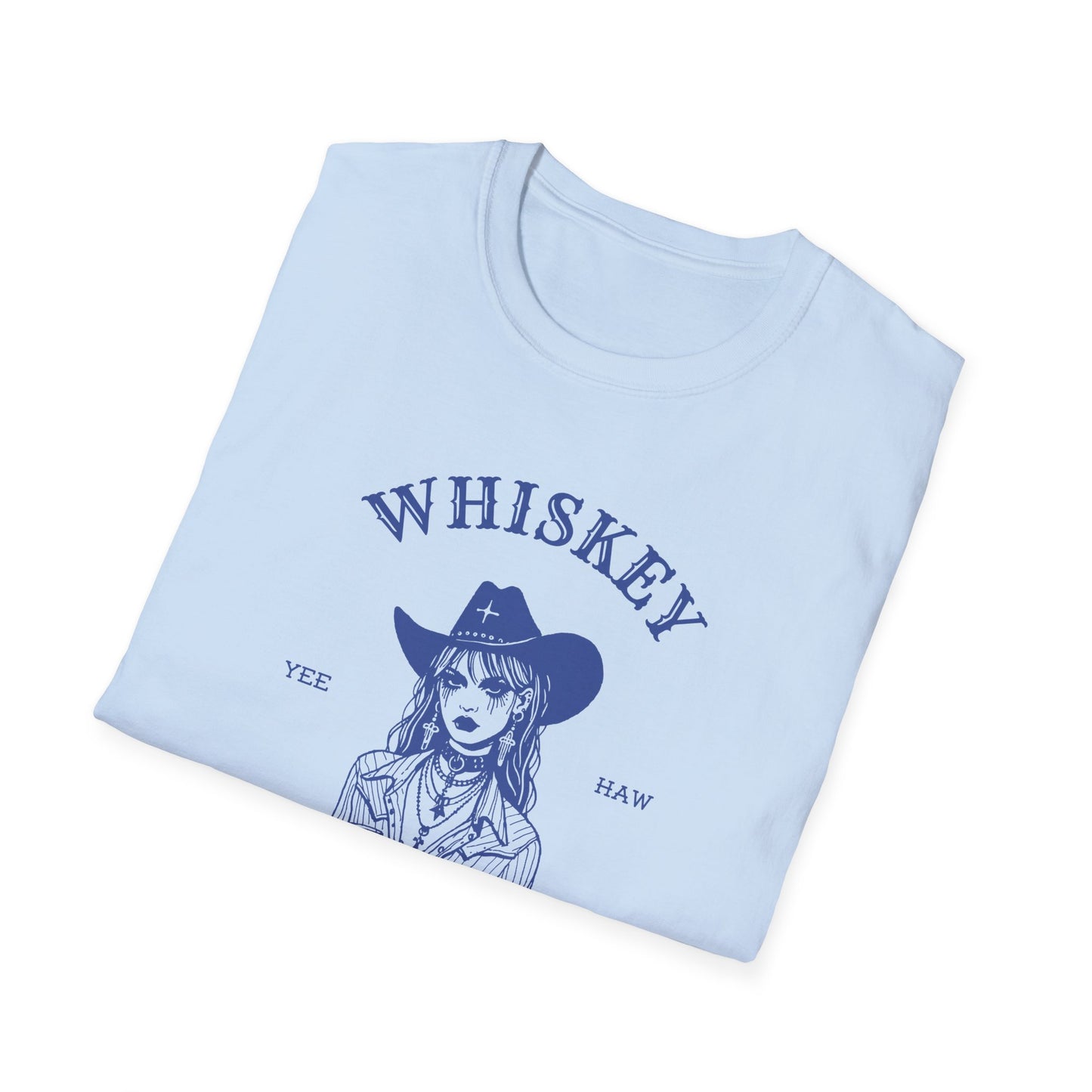 Whiskey makes me friskey Cowgirl goth fun Unisex Softstyle T-Shirt