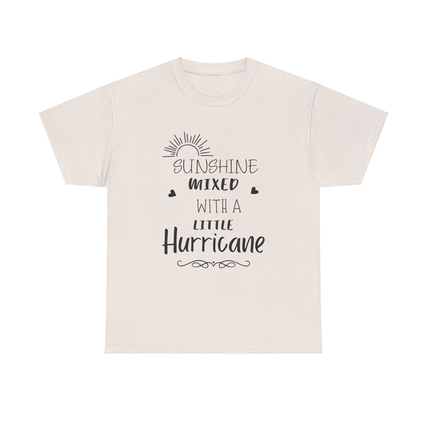 Sunshine missed with a little hurricane Unisex Heavy Cotton Tee