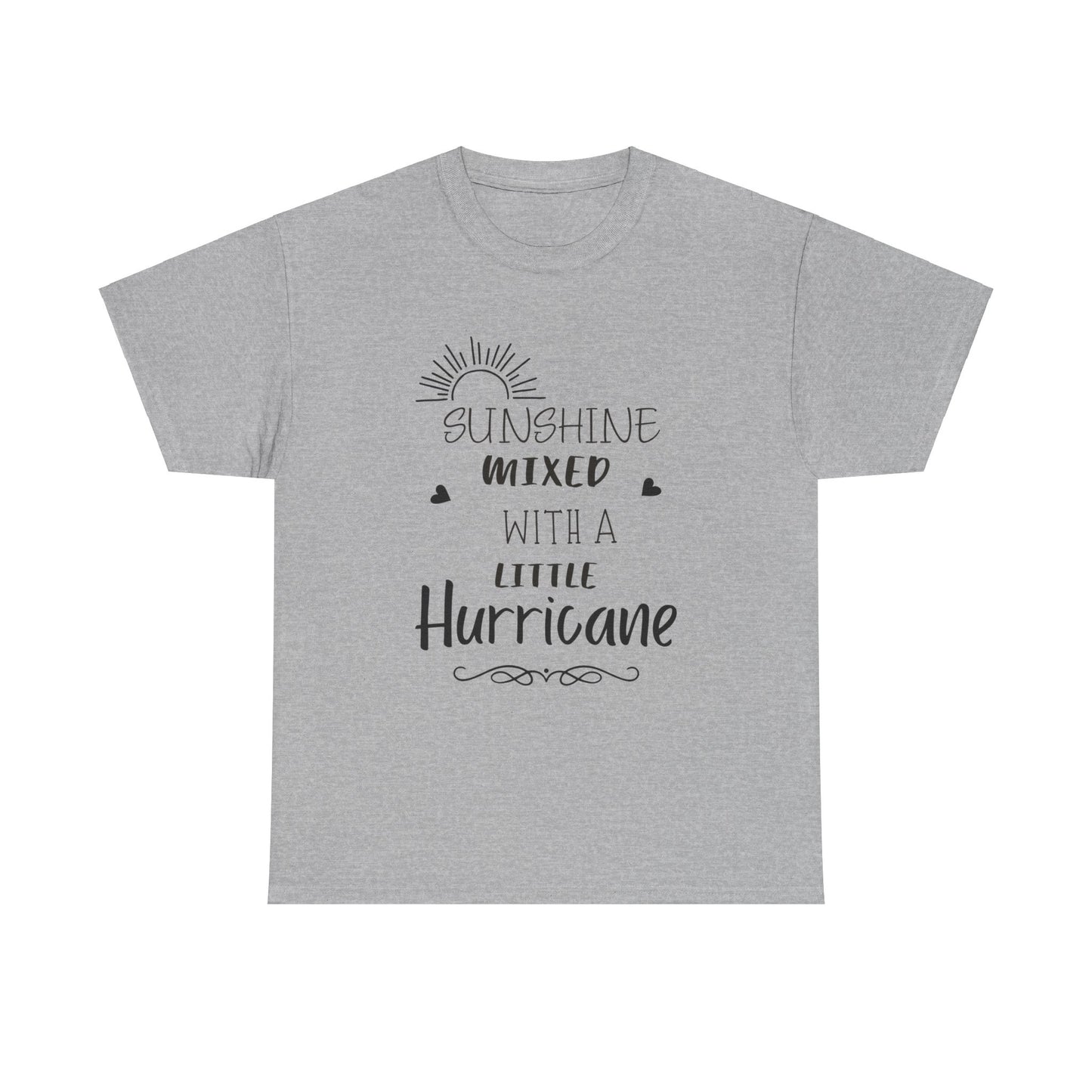 Sunshine missed with a little hurricane Unisex Heavy Cotton Tee