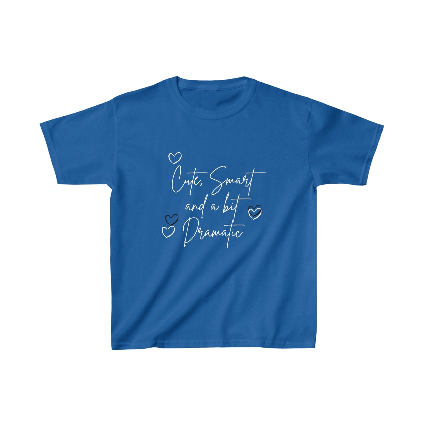 Cute Smart and a bit dramatic white heart Kids Heavy Cotton™ Tee