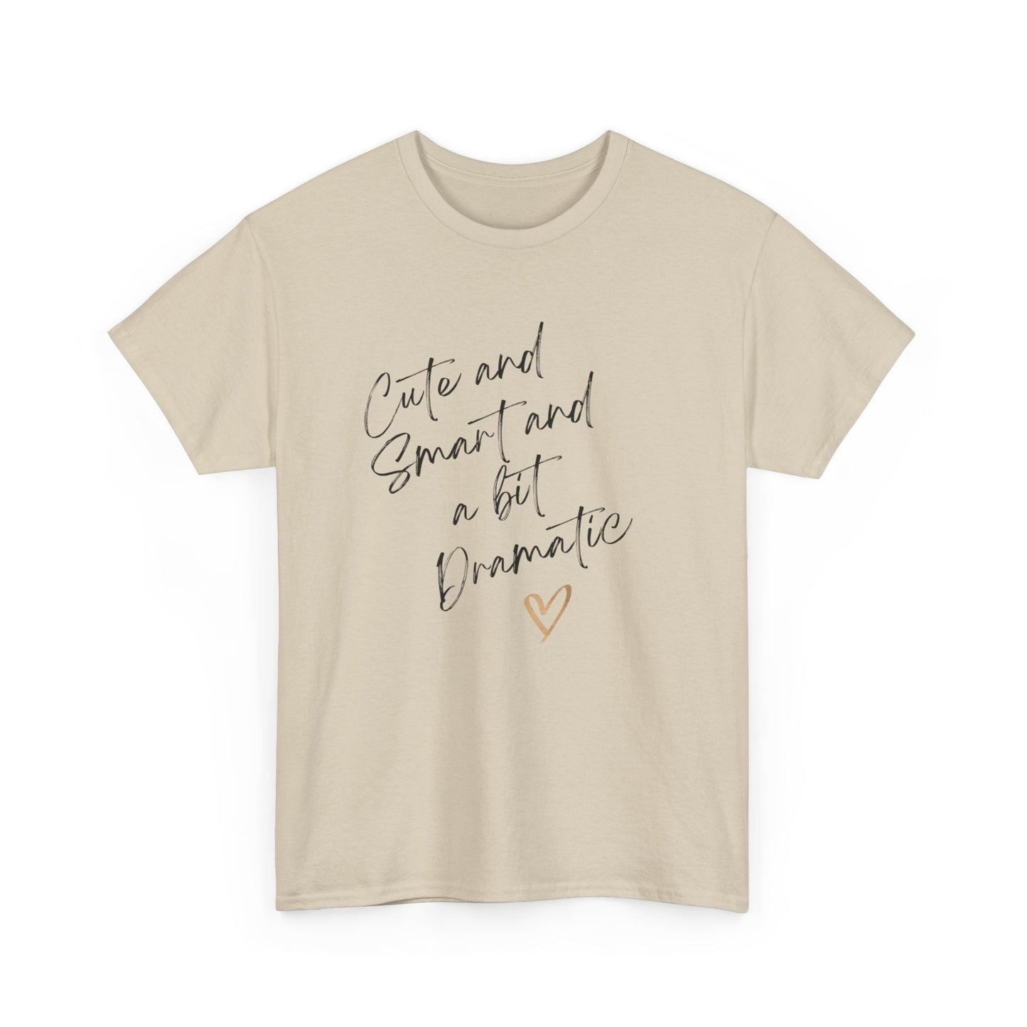 Cute and smart and a bit dramatic Unisex Heavy Cotton Tee