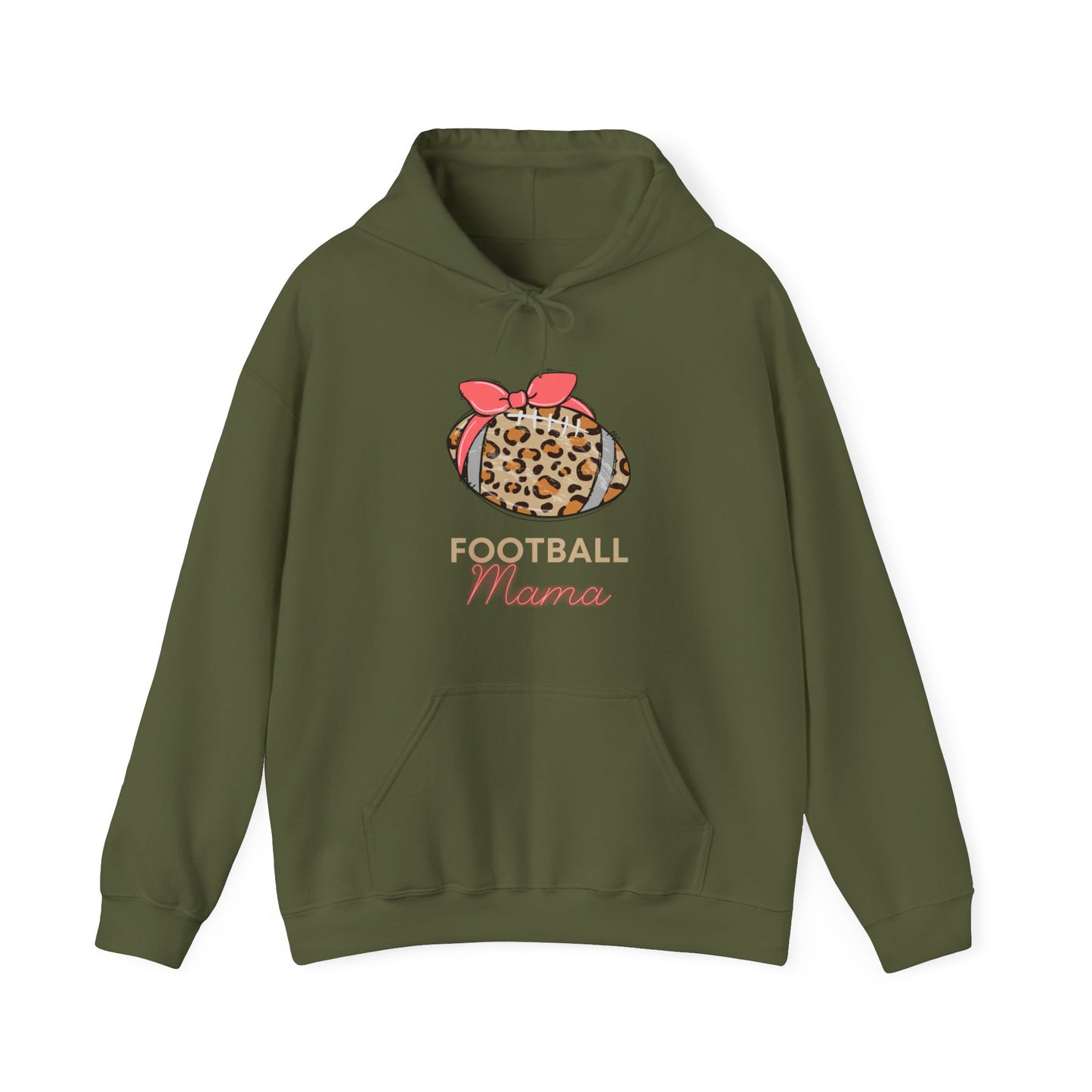 Cheetah print Football Mama Unisex Heavy Blend™ Hooded Sweatshirt