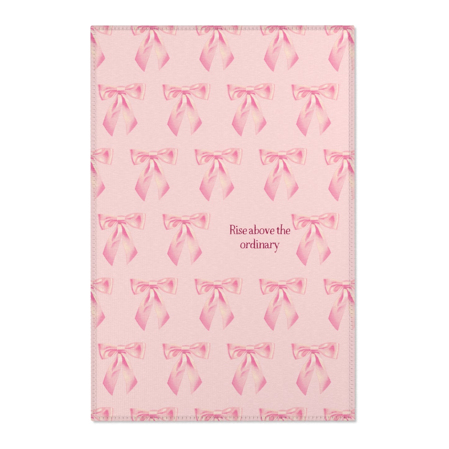 rise above the ordinary pink coqette girly bow Area Rugs