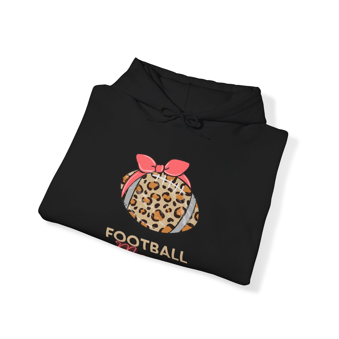 Cheetah print Football Mama Unisex Heavy Blend™ Hooded Sweatshirt