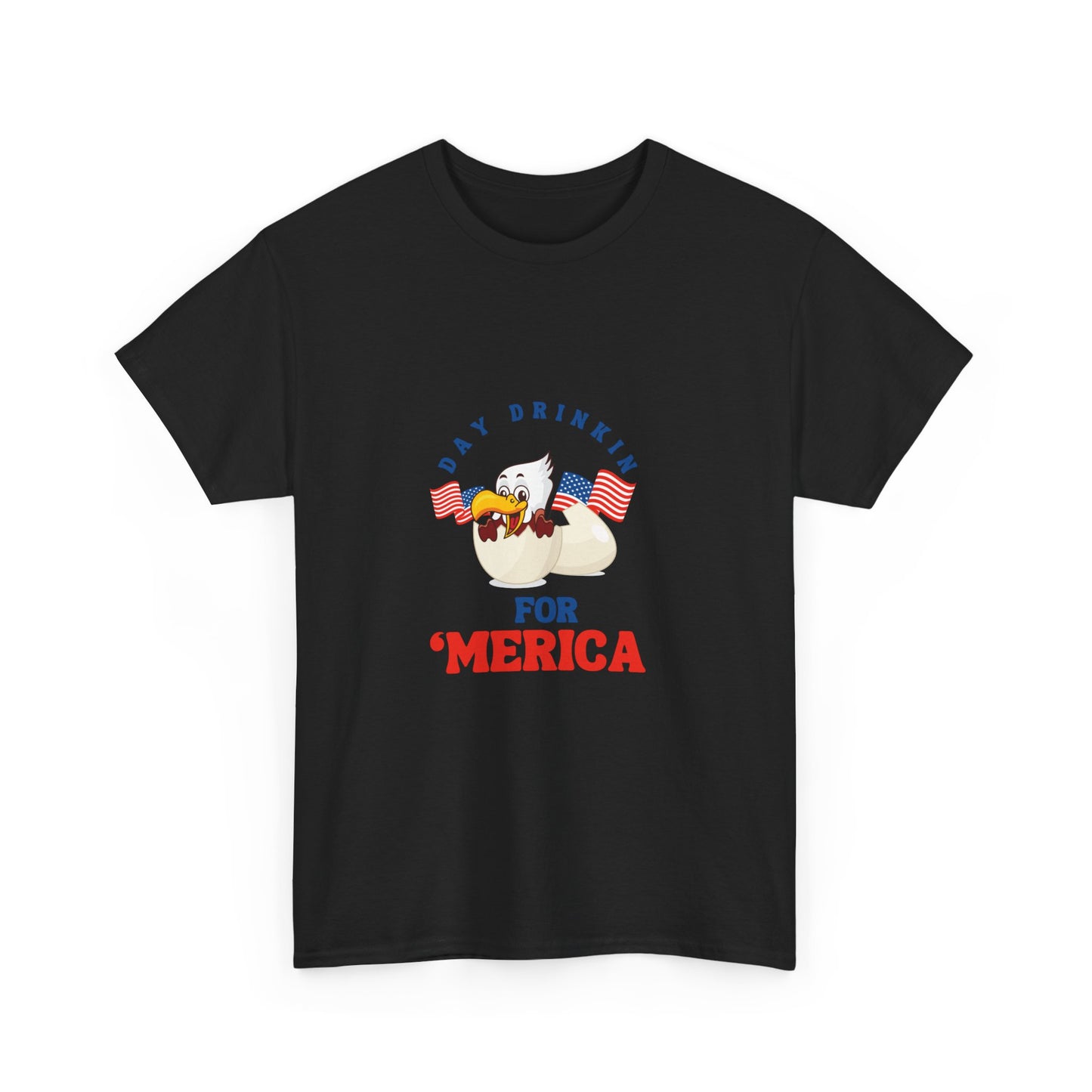 Day drink for Merica Eagle 4th of july funny patriotic usa Unisex Heavy Cotton Tee